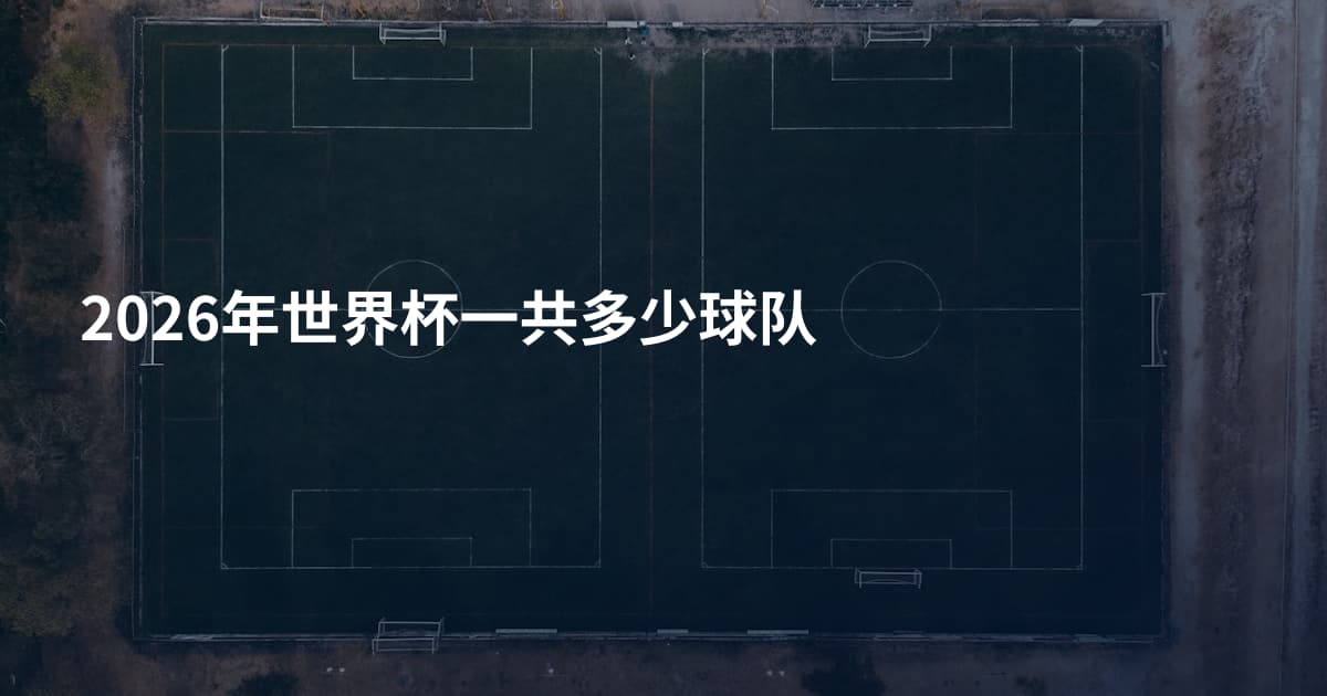2026年世界杯一共多少球队