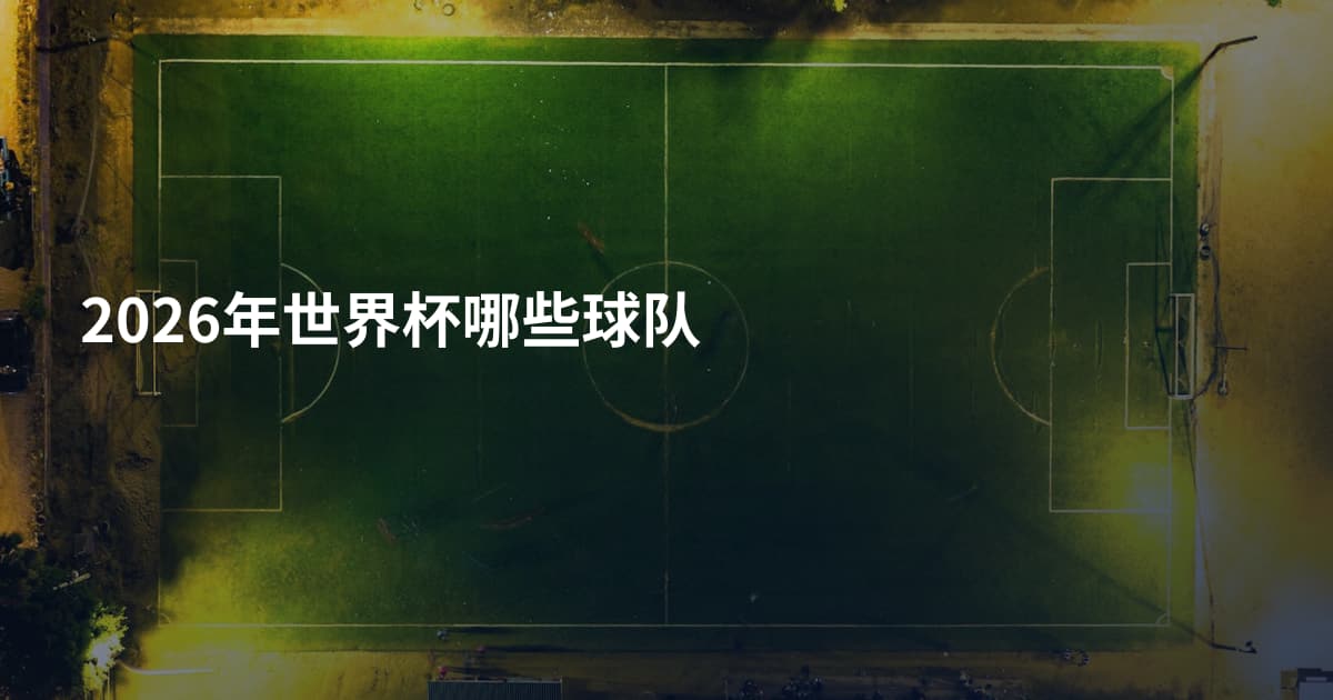 2026年世界杯哪些球队