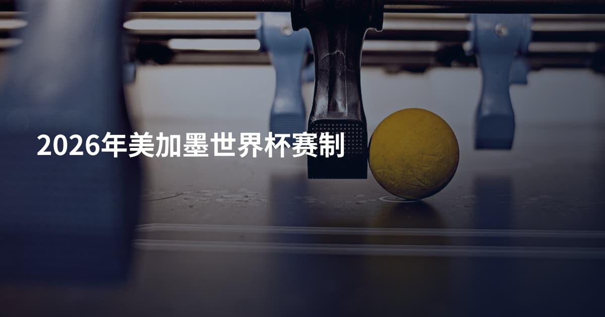 2026年美加墨世界杯赛制