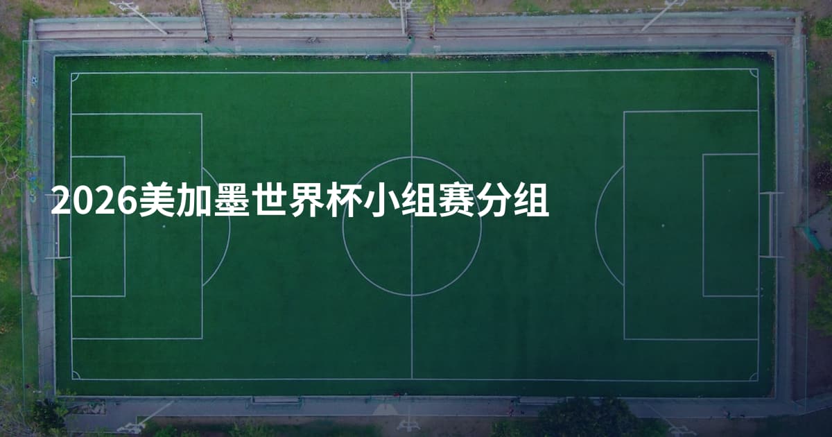 2026美加墨世界杯小组赛分组