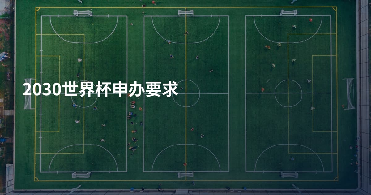 2030世界杯申办要求