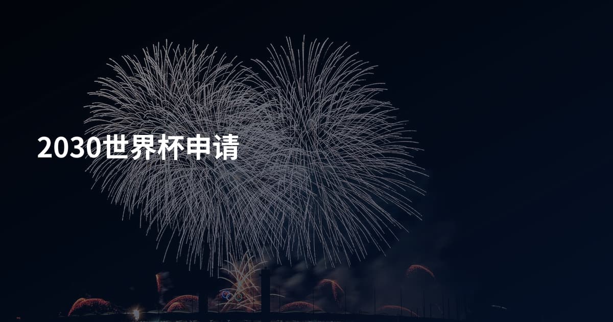 2030世界杯申请