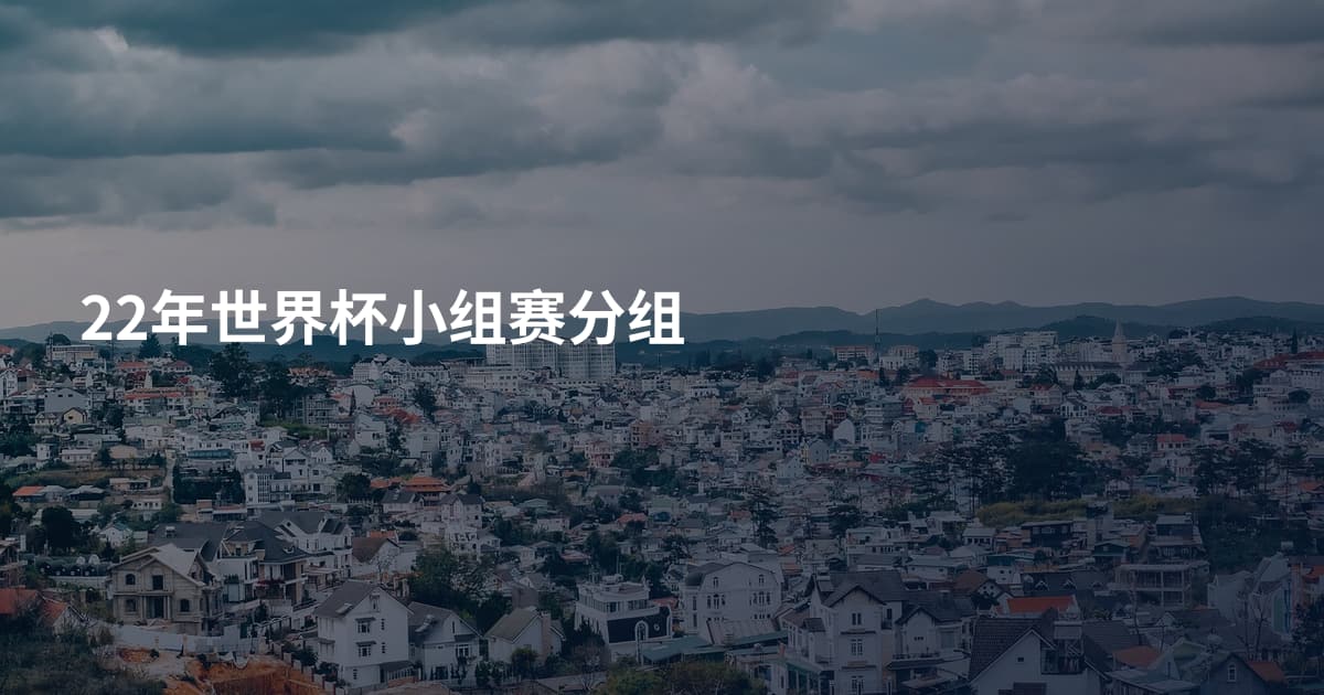 22年世界杯小组赛分组