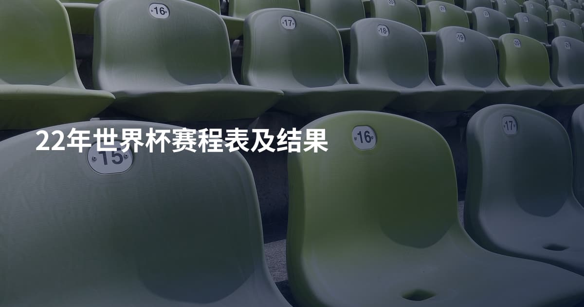 22年世界杯赛程表及结果