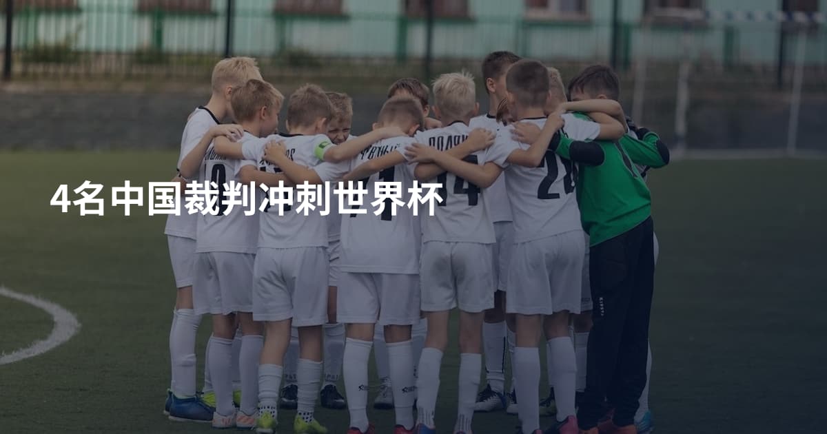 4名中国裁判冲刺世界杯