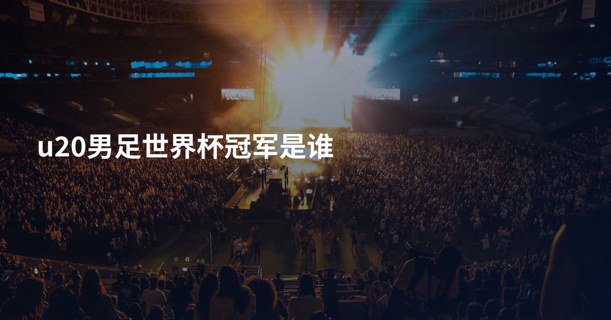 u20男足世界杯冠军是谁