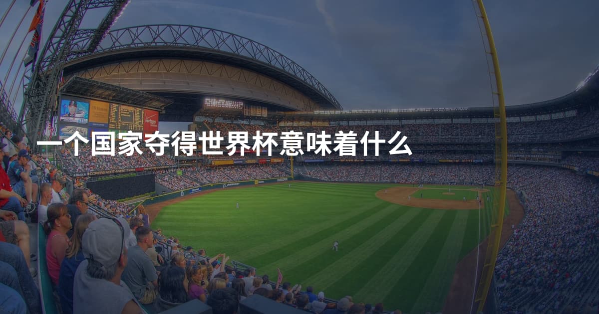一个国家夺得世界杯意味着什么