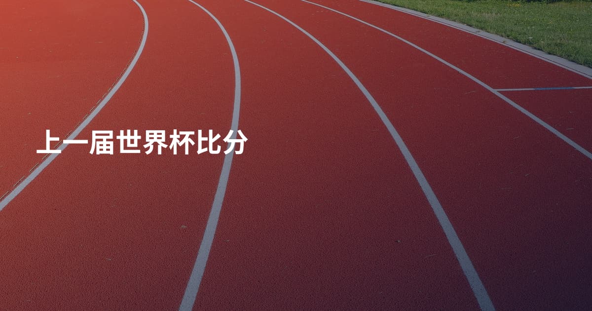 上一届世界杯比分