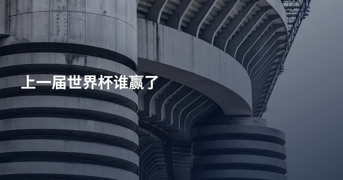 上一届世界杯谁赢了