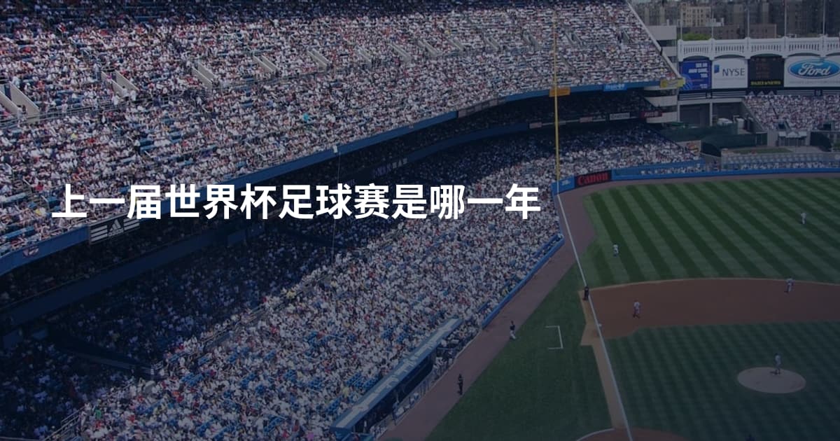 上一届世界杯足球赛是哪一年
