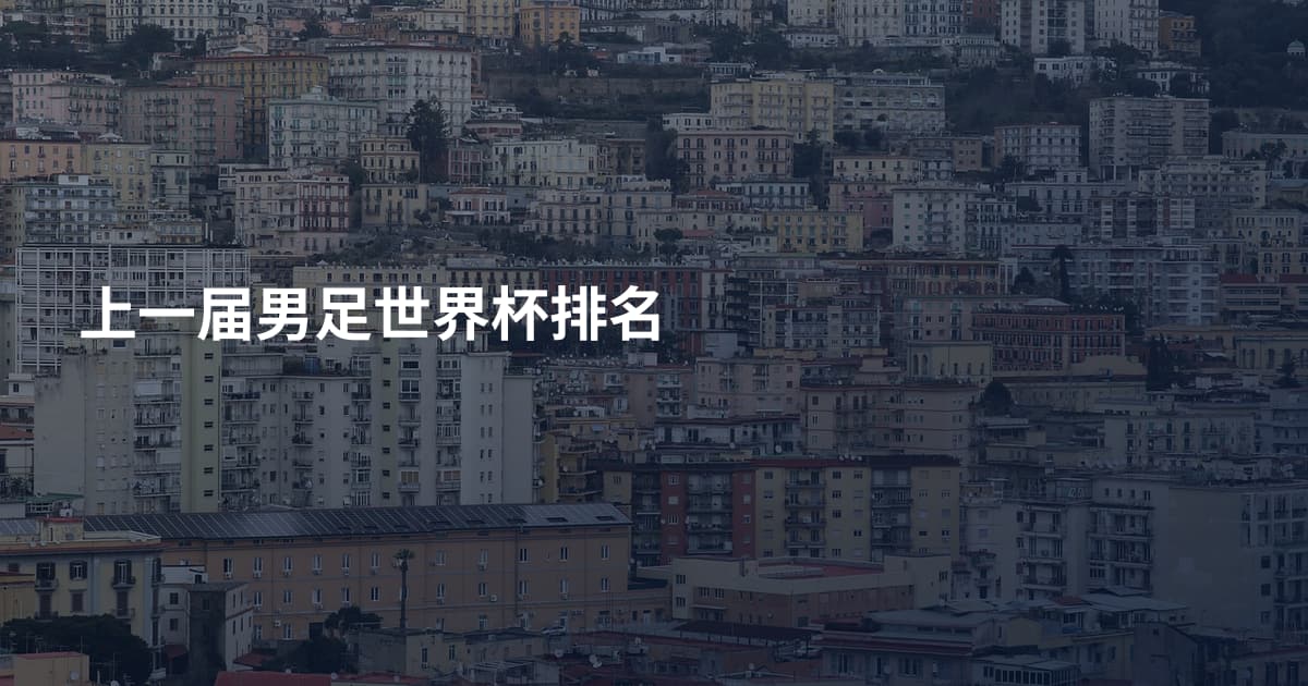 上一届男足世界杯排名