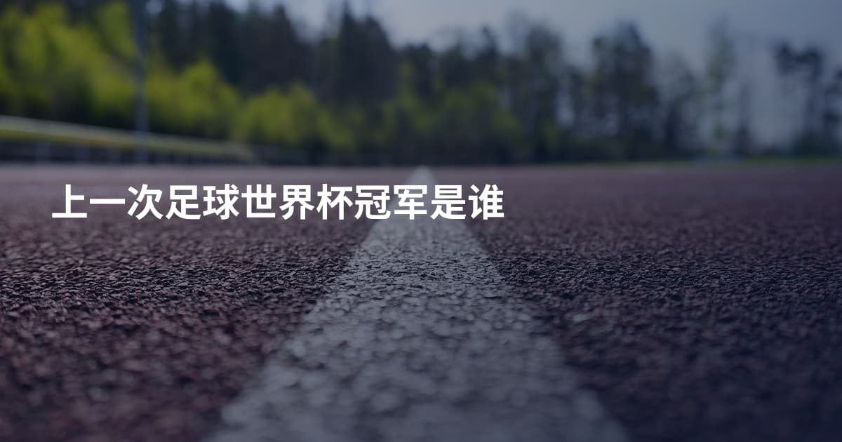 上一次足球世界杯冠军是谁