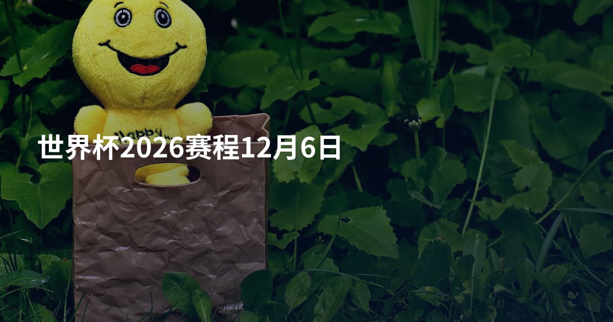 世界杯2026赛程12月6日