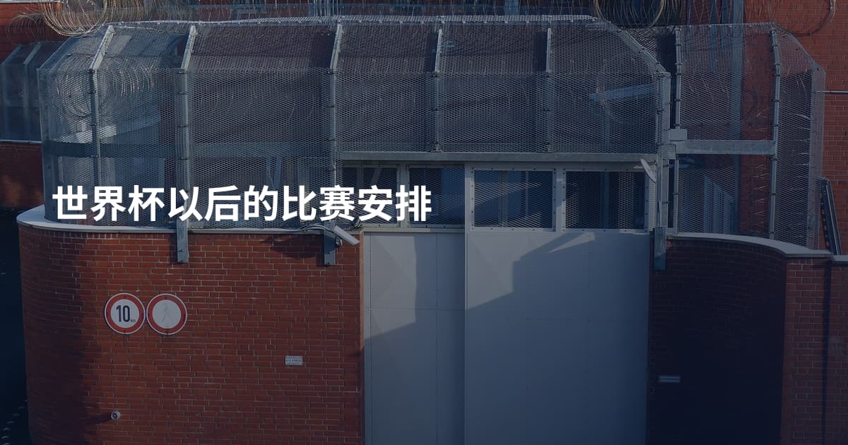 世界杯以后的比赛安排