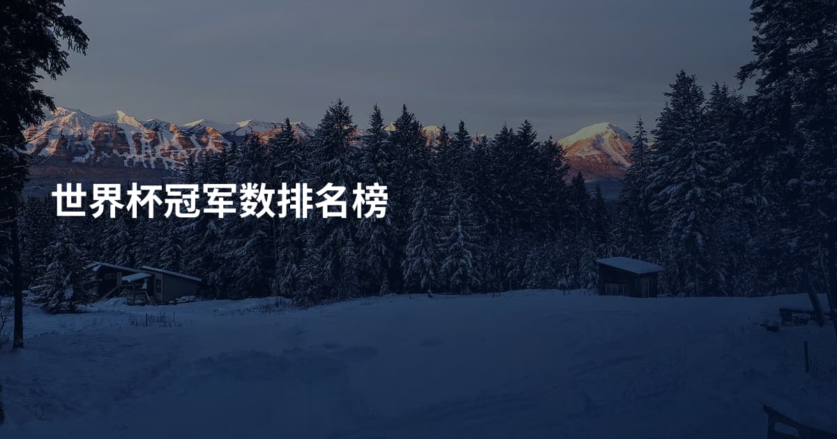 世界杯冠军数排名榜