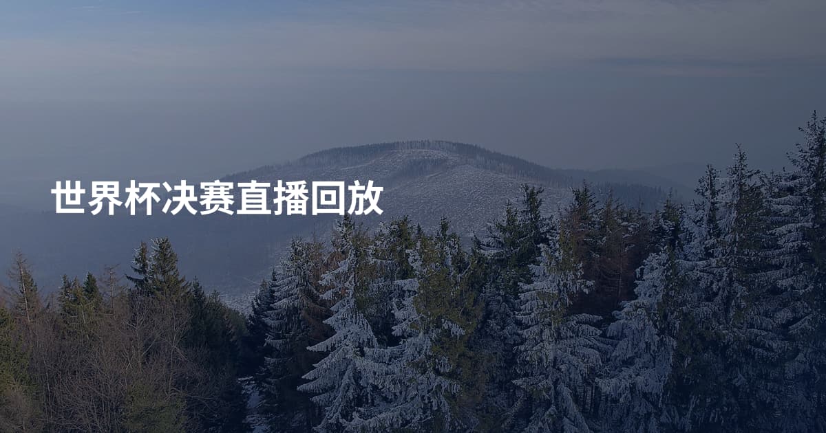 世界杯决赛直播回放