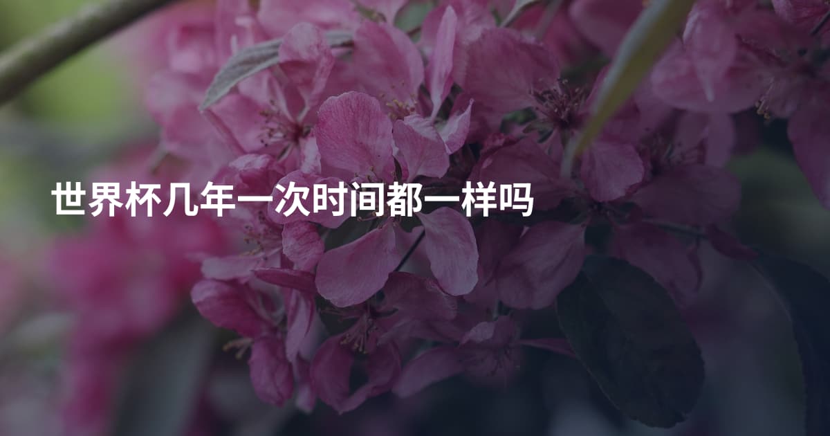 世界杯几年一次时间都一样吗