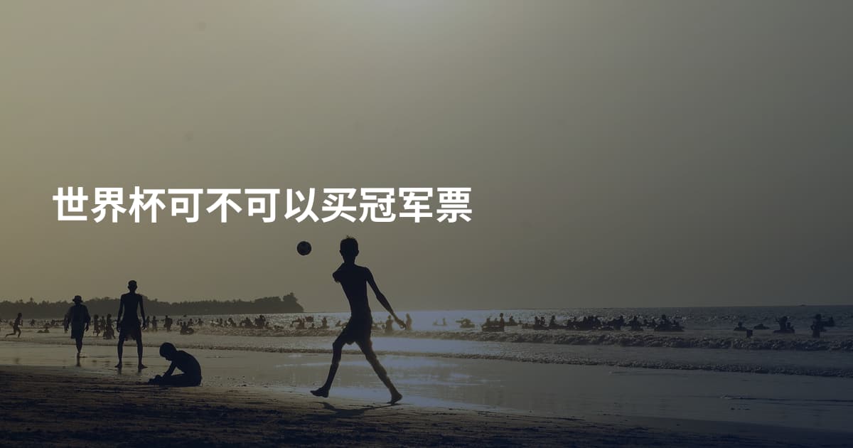 世界杯可不可以买冠军票