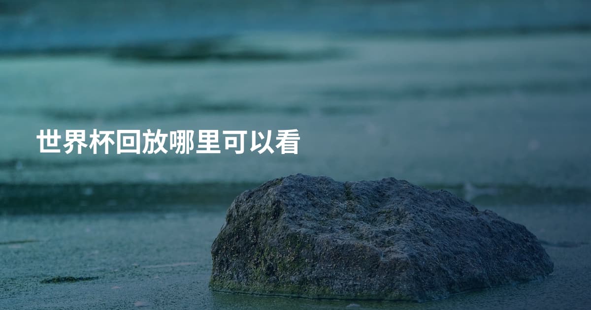 世界杯回放哪里可以看