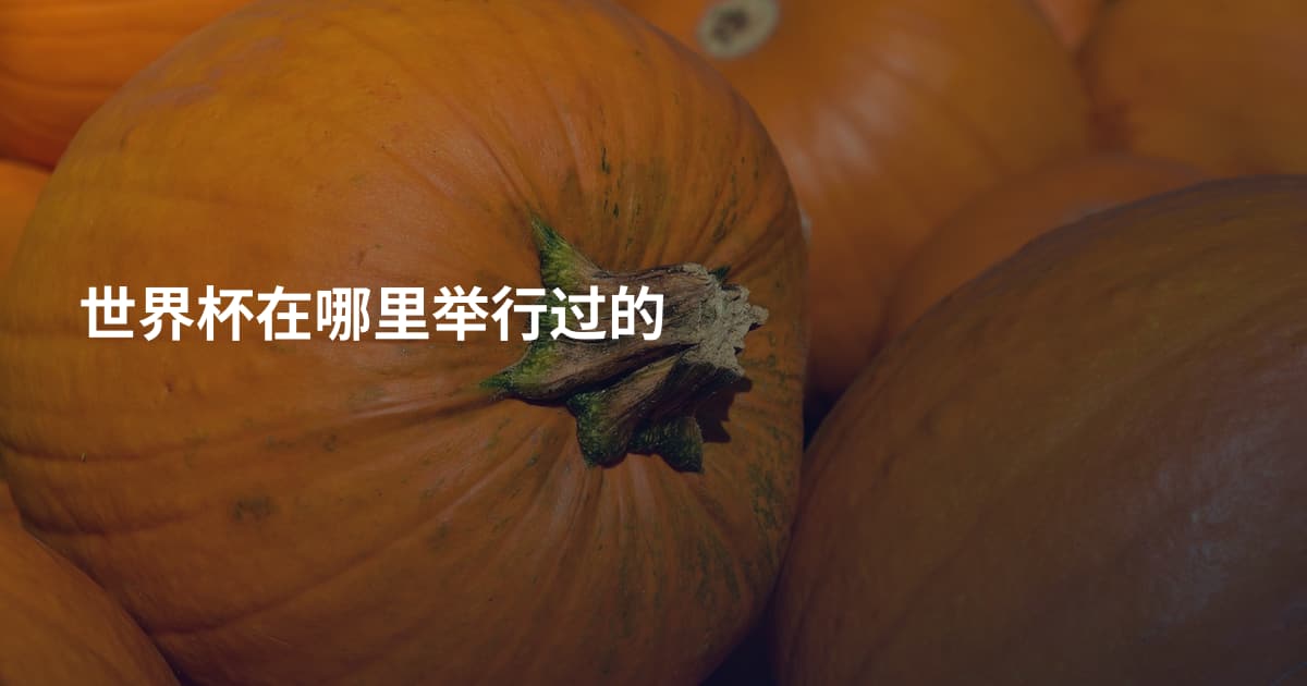 世界杯在哪里举行过的