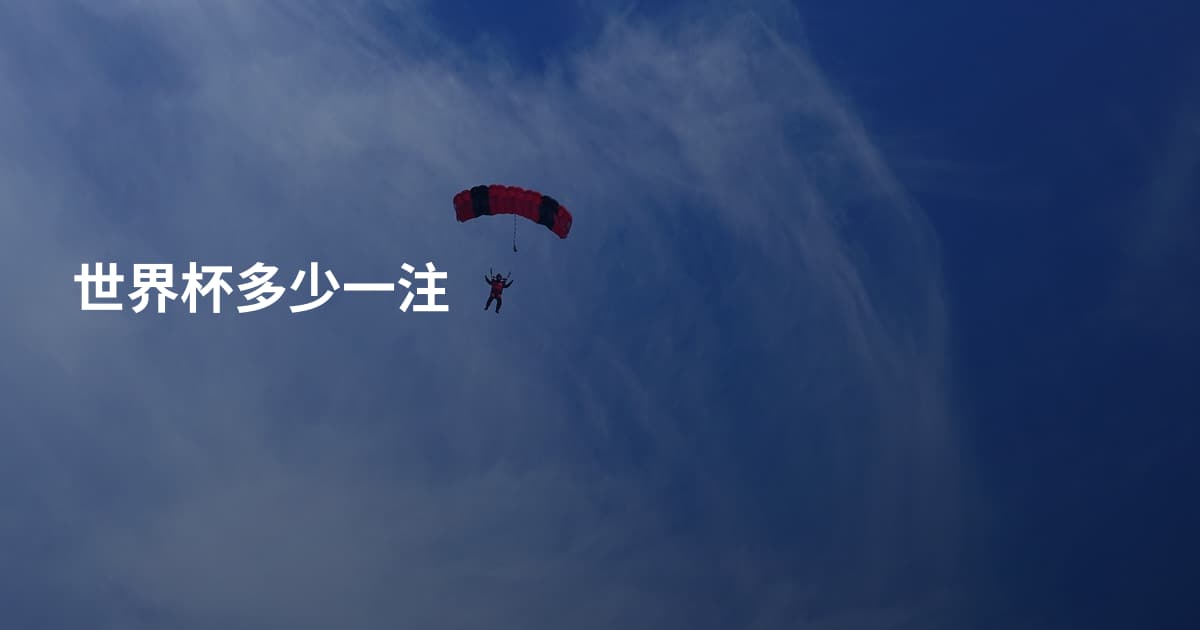世界杯多少一注