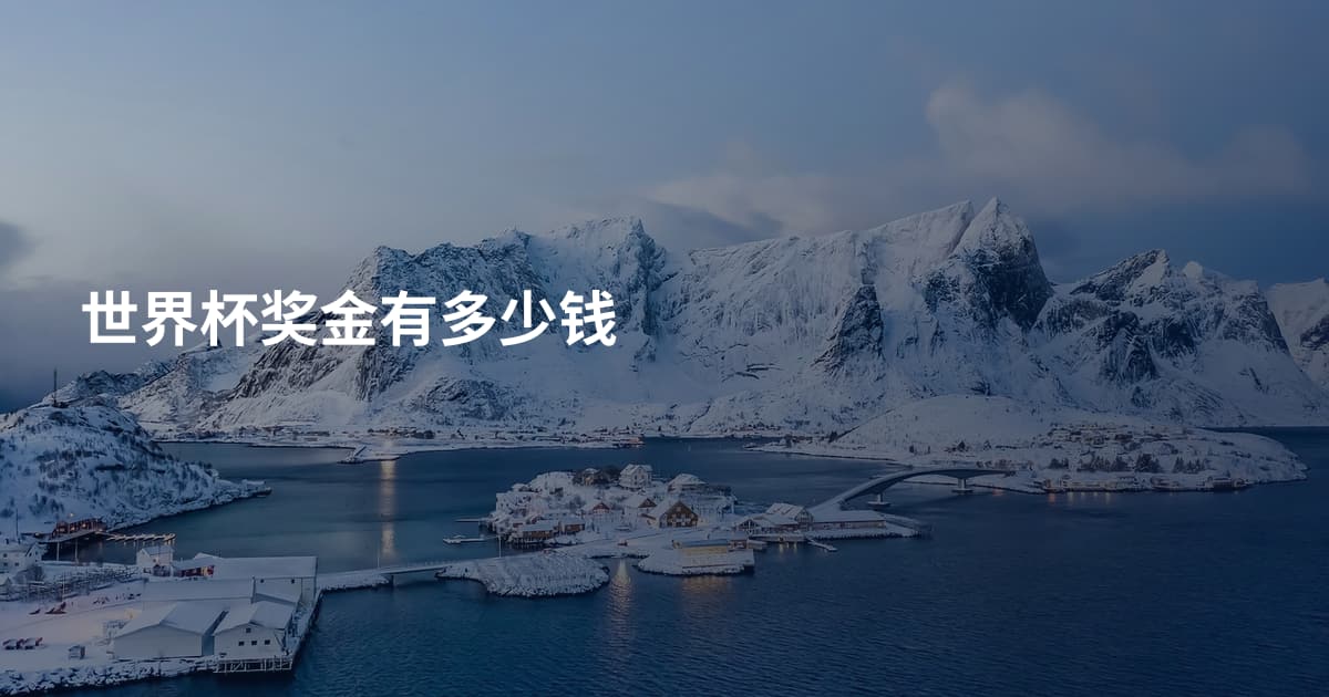 世界杯奖金有多少钱