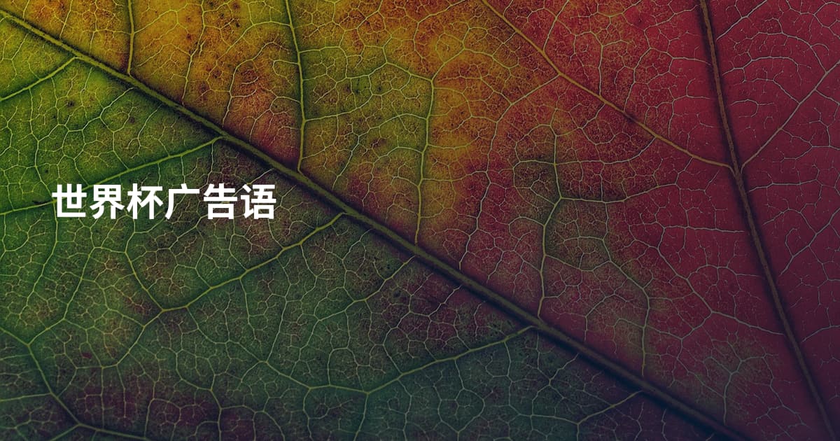 世界杯广告语