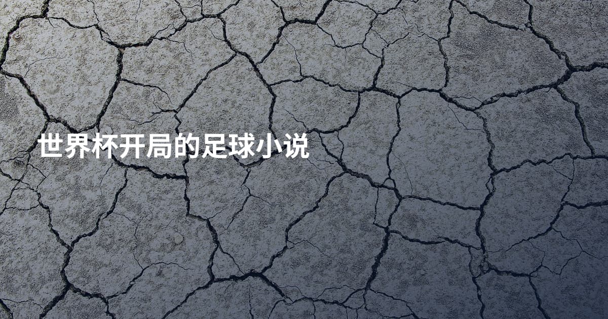 世界杯开局的足球小说