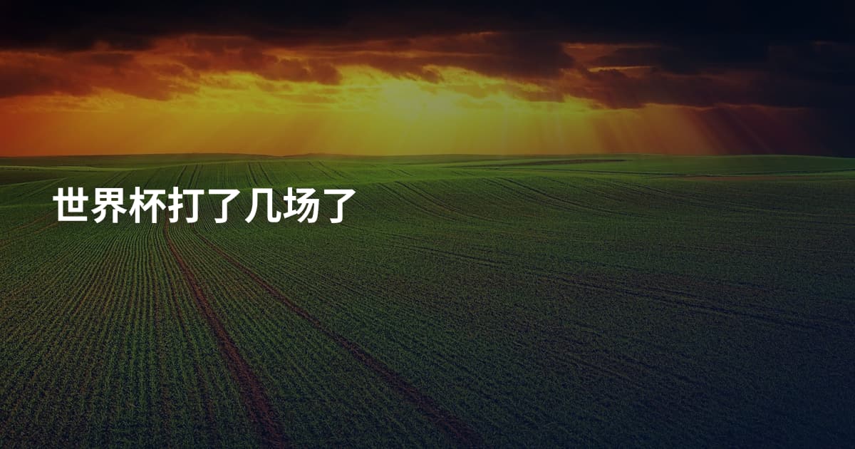 世界杯打了几场了