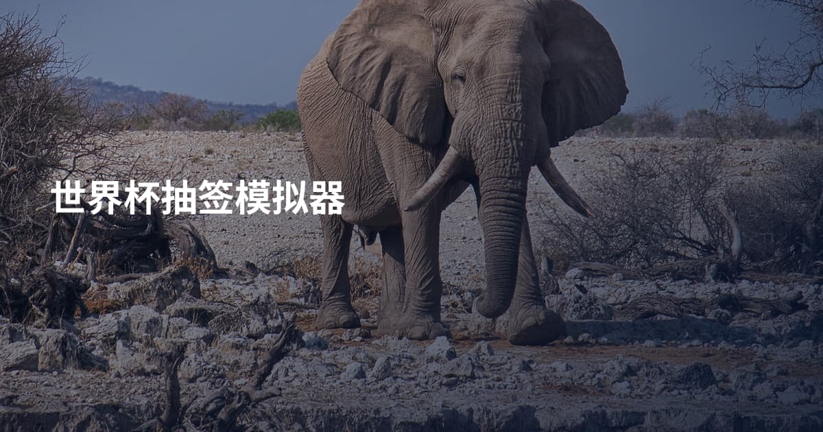 世界杯抽签模拟器