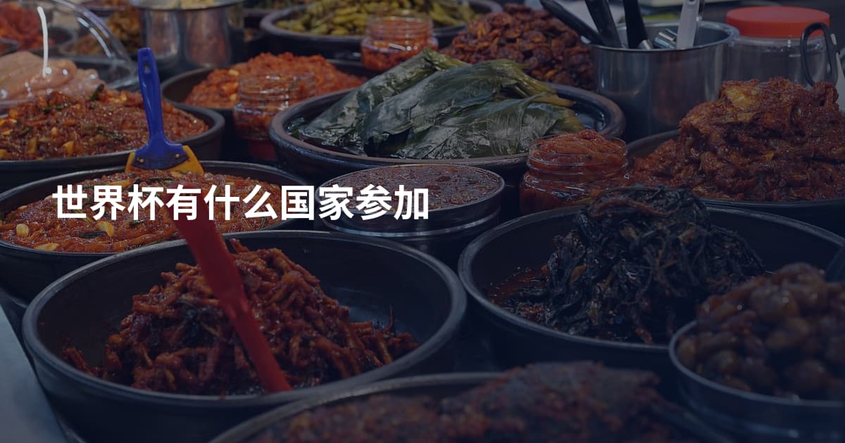 世界杯有什么国家参加