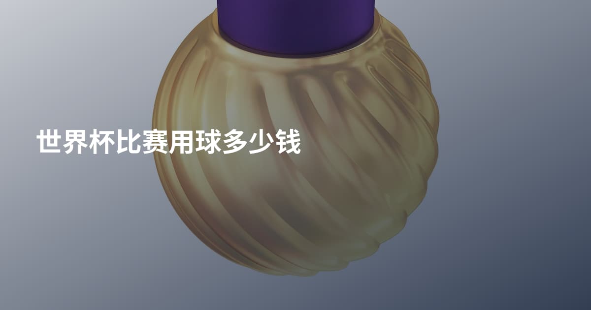 世界杯比赛用球多少钱