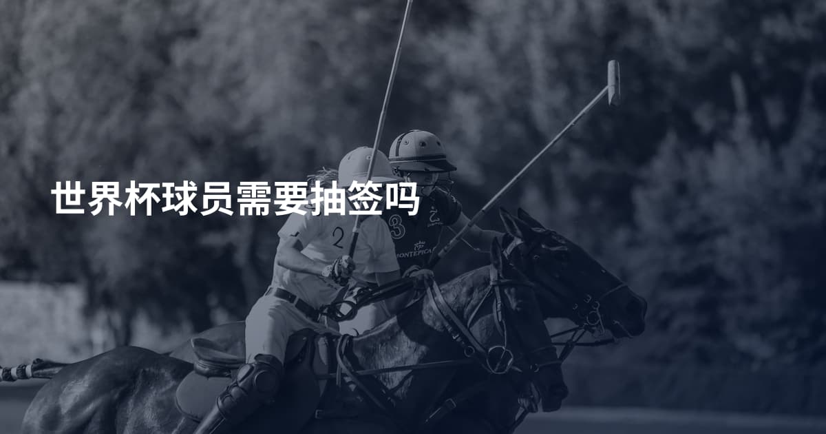 世界杯球员需要抽签吗