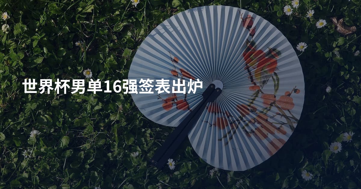 世界杯男单16强签表出炉