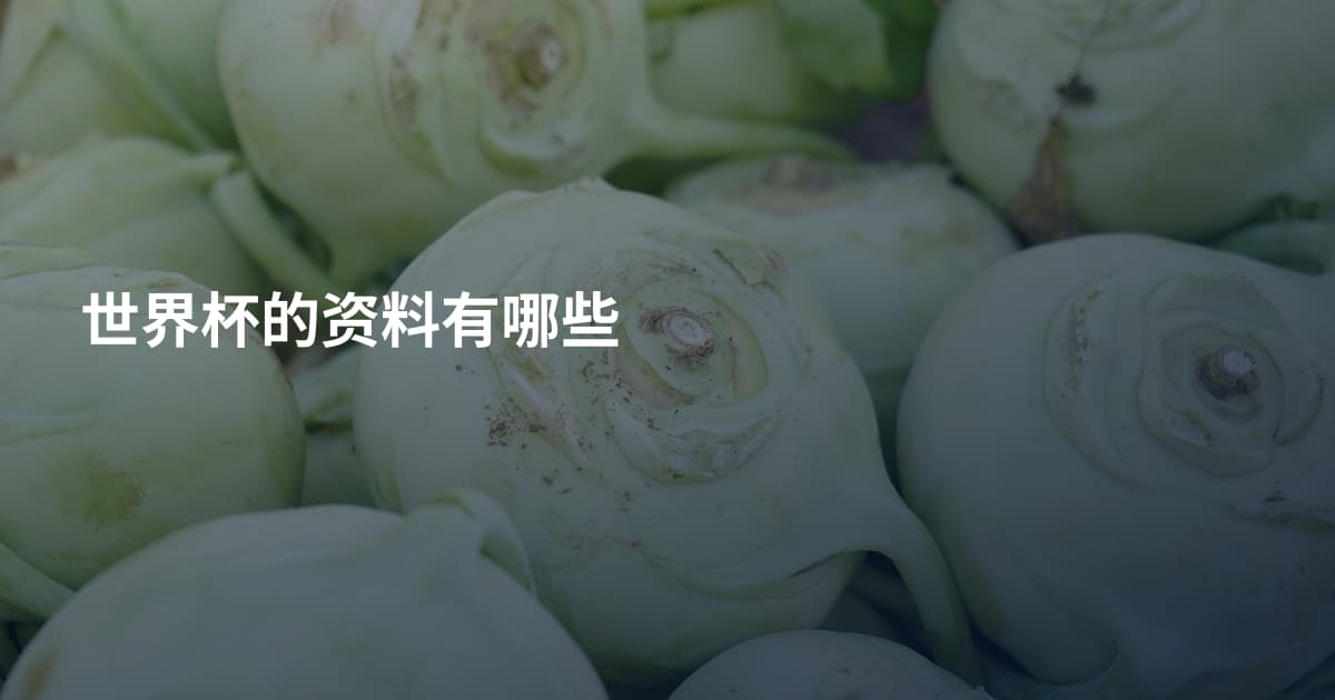 世界杯的资料有哪些