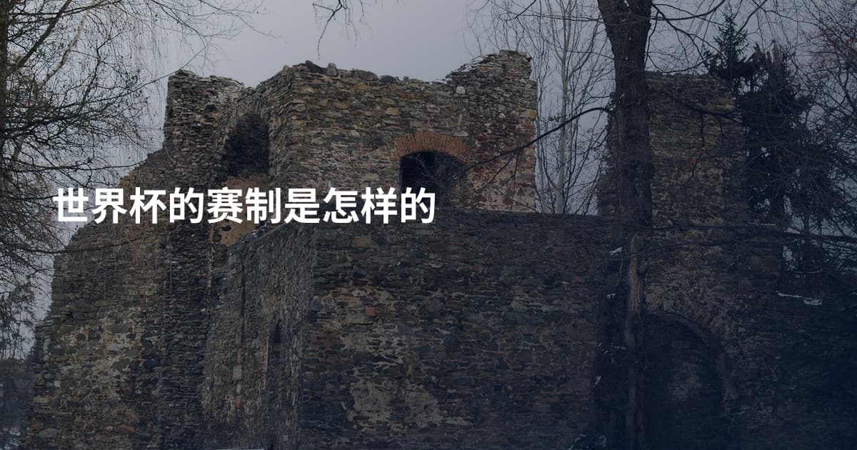 世界杯的赛制是怎样的