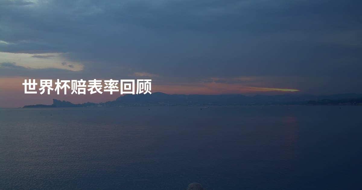 世界杯赔表率回顾