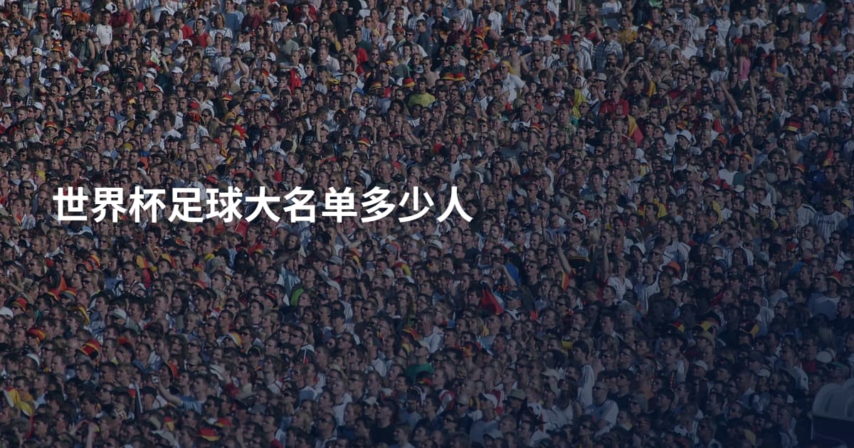 世界杯足球大名单多少人