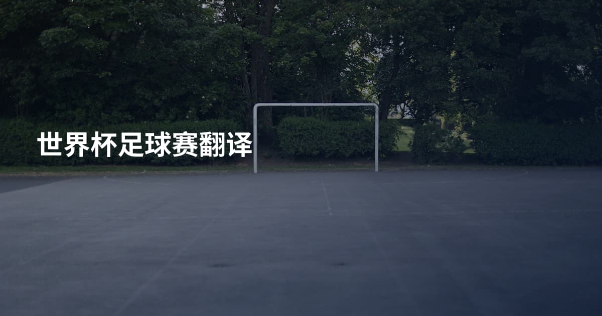 世界杯足球赛翻译