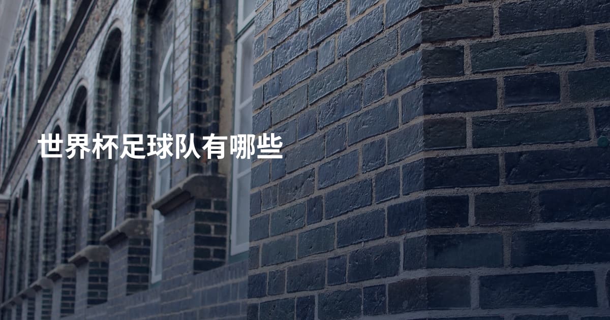 世界杯足球队有哪些