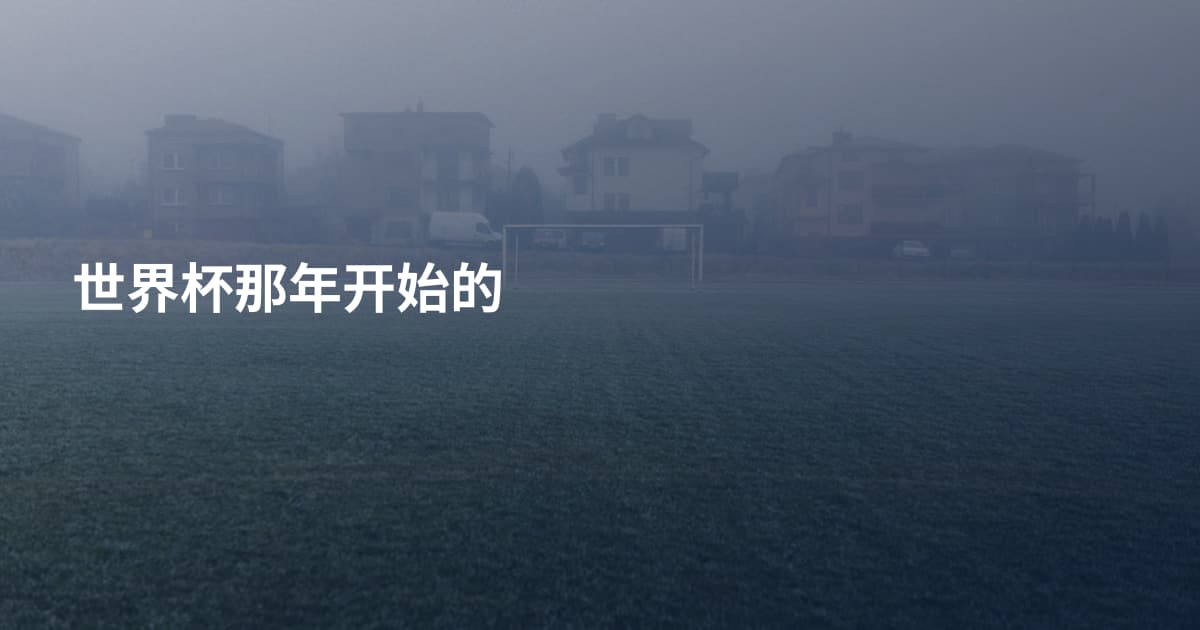 世界杯那年开始的
