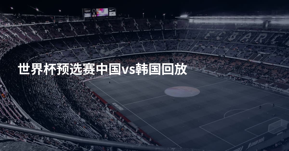 世界杯预选赛中国vs韩国回放