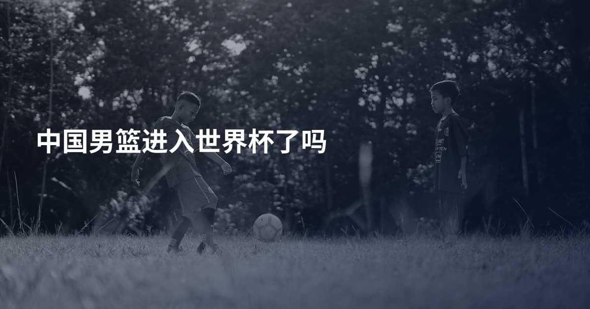 中国男篮进入世界杯了吗
