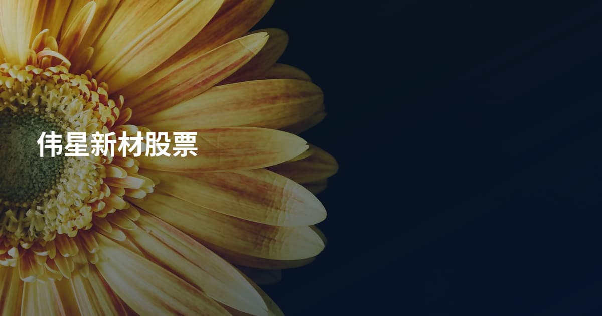 伟星新材股票