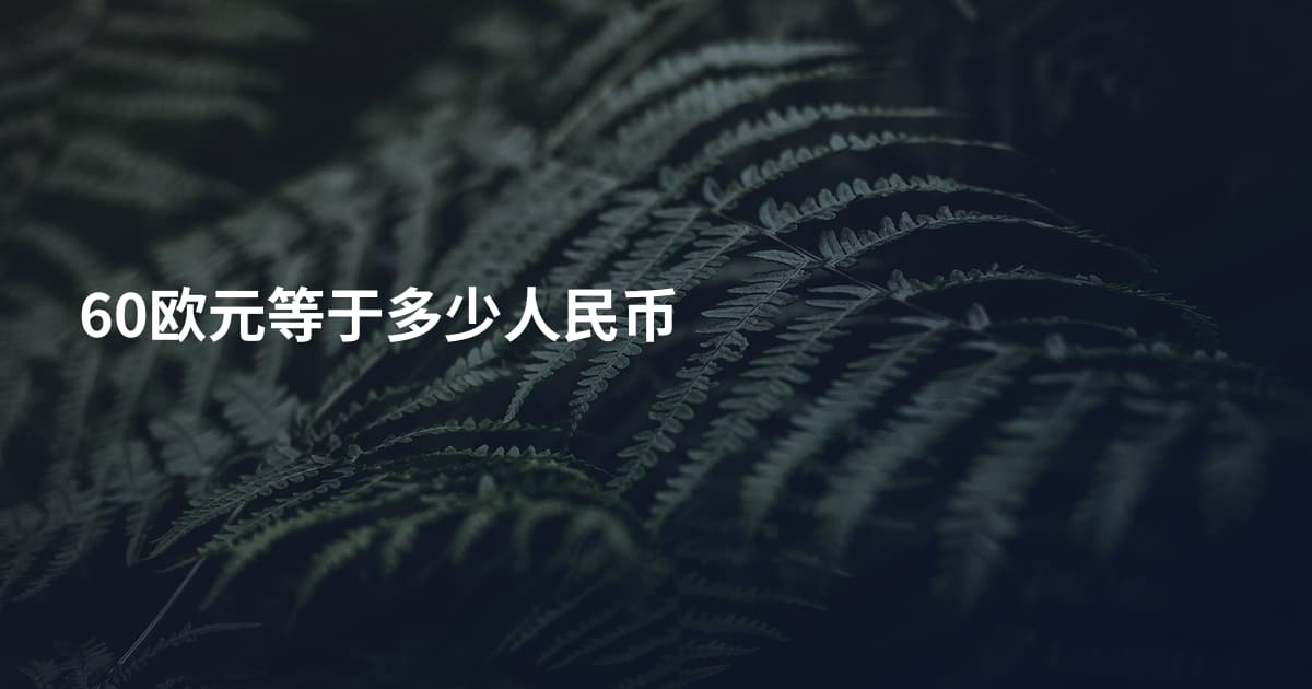 60欧元等于多少人民币