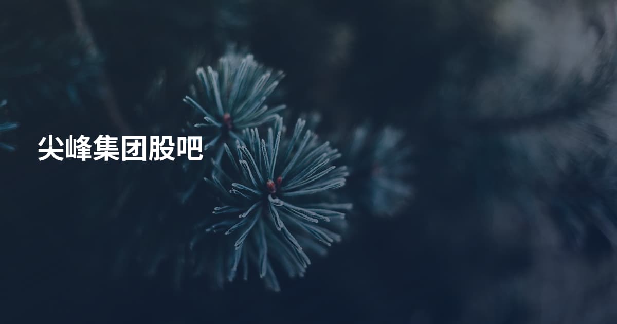 尖峰集团股吧