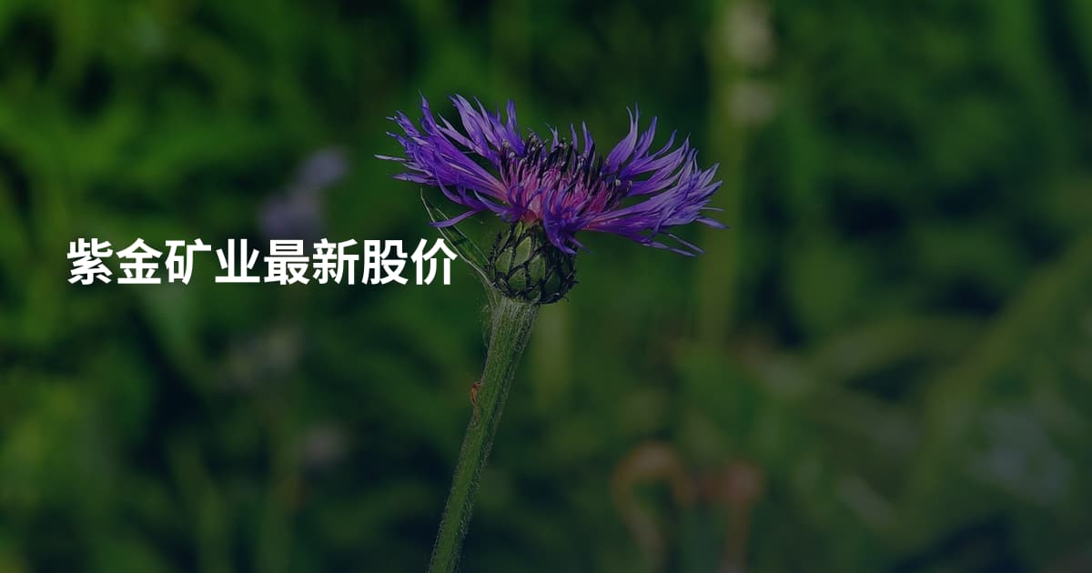 紫金矿业最新股价