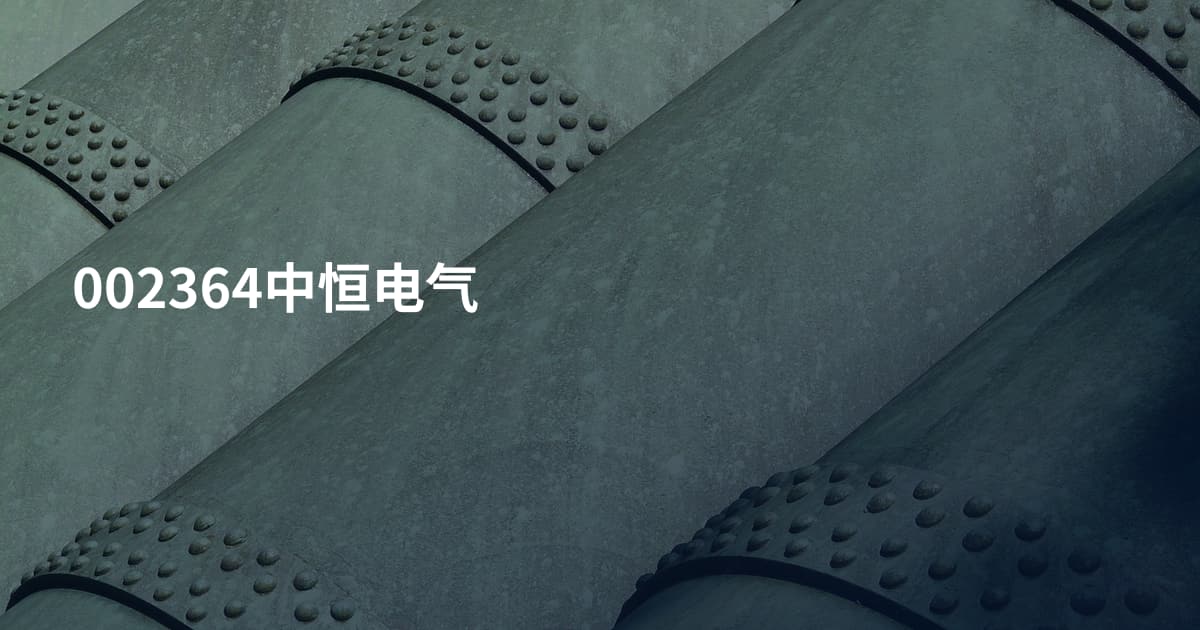 002364中恒电气