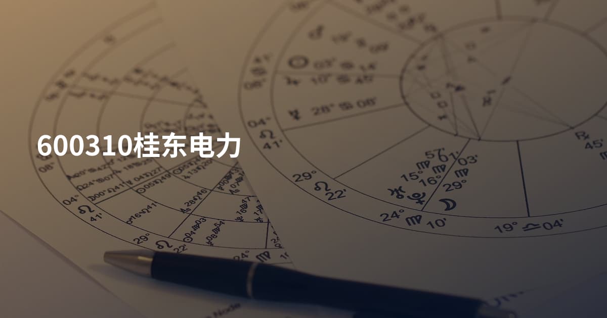 600310桂东电力