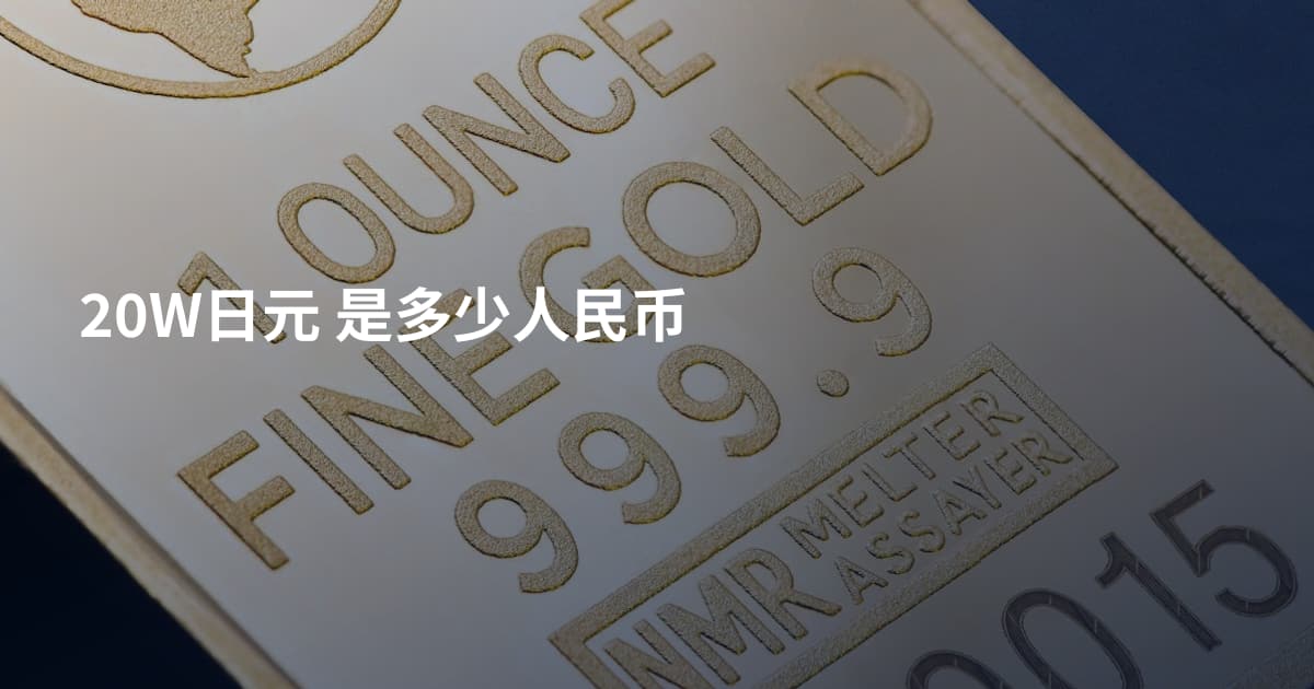 20W日元 是多少人民币